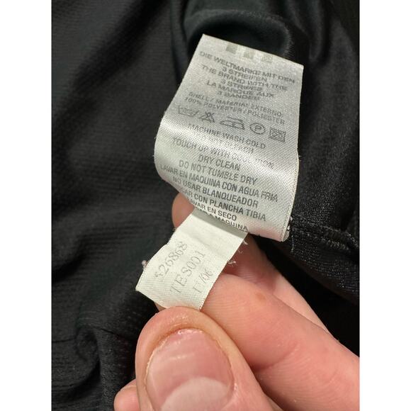 Adidas Y2K Soccer Training Jersey Black 3 Stripe Size Medium Athletic - Picture 8 of 11